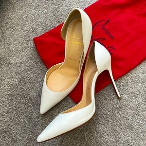 Christian Louboutin Iriza 100 White Pumps